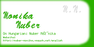monika nuber business card